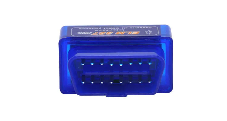 Bluetooth OBD2 auto fault detector and code reader on a car dashboard