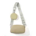 Soft PU one-shoulder crossbody bag for women in a horizontal square shape, shown in various colours.