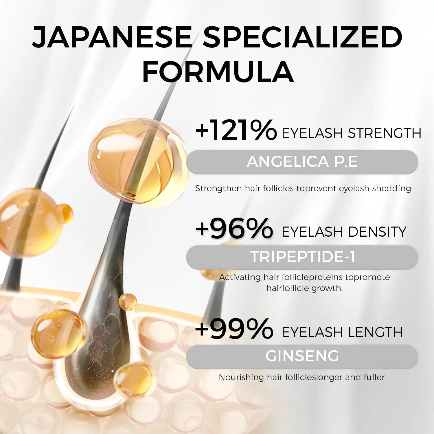 Silver bottle of 5ml eyelash growth essence nutrient solution for eyelash care