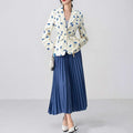 Lace-up waist-tight suit jacket in polyester fabric with regular long sleeves