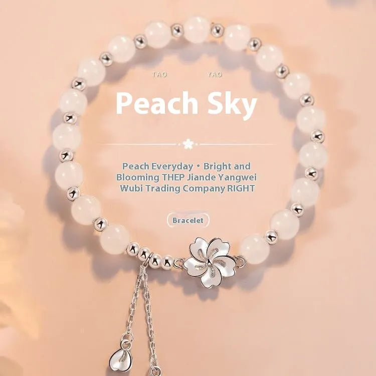 New Chinese style beaded couple bracelet with floral motifs in resin material