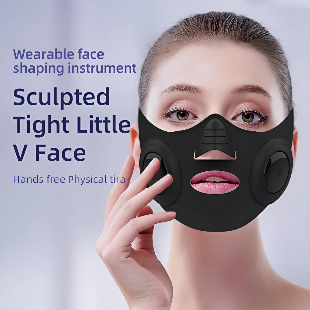 Black photon rejuvenation mask beauty device for home facial treatment with USB connection