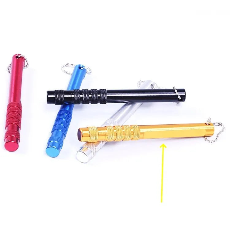 Pen-shaped aluminum alloy golf groove cleaner for iron clubs, 10.5cm long, available in white, yellow, red, blue, black