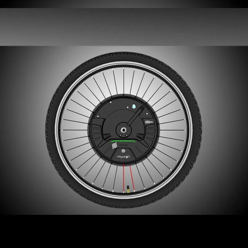 Black alloy hub motor wheel for electric bicycle conversion kit, Imotor 3.0.