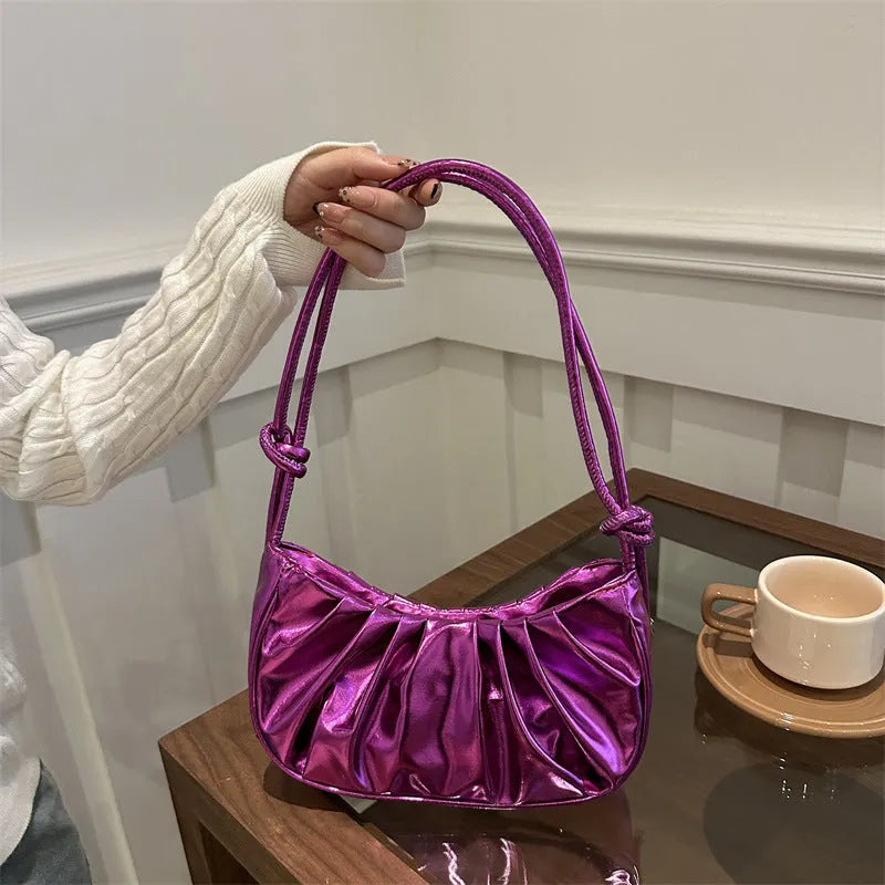 Korean style casual messenger bag in horizontal square shape with sandwich pockets and sewing thread detailing