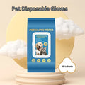 Disposable pet grooming gloves for cats and dogs in 20-piece pack