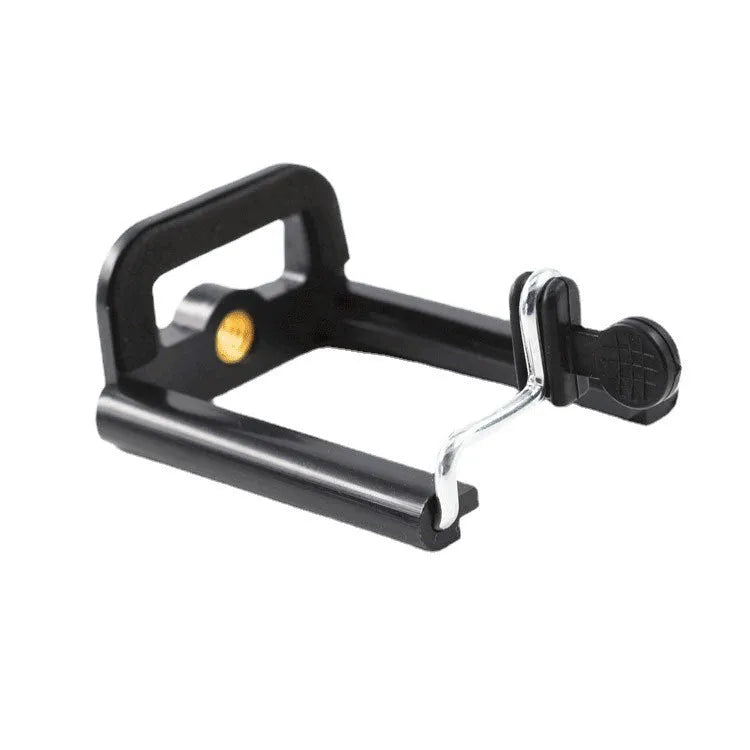 Black plastic U-shaped mobile phone clip bracket for universal device mounting