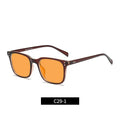 Orange tinted blue light and UV protection glasses with a TR90 frame in multiple colour options C1 to C11.