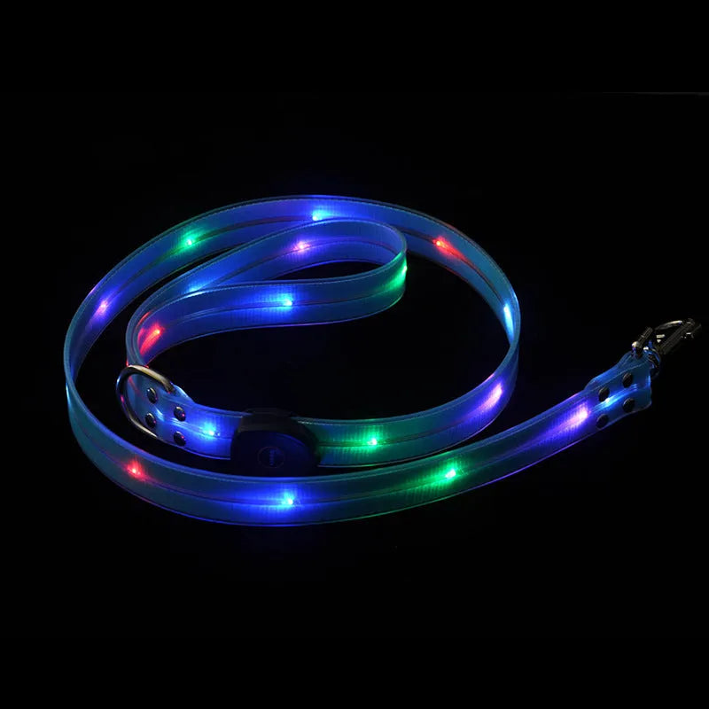 Orange PVC dog leash held in hand showing its 120 cm length and 25 cm width