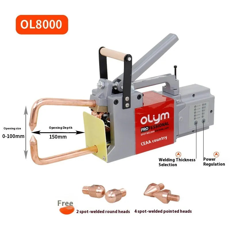 OL8000 spot welding machine with manual driver and multiple welding heads