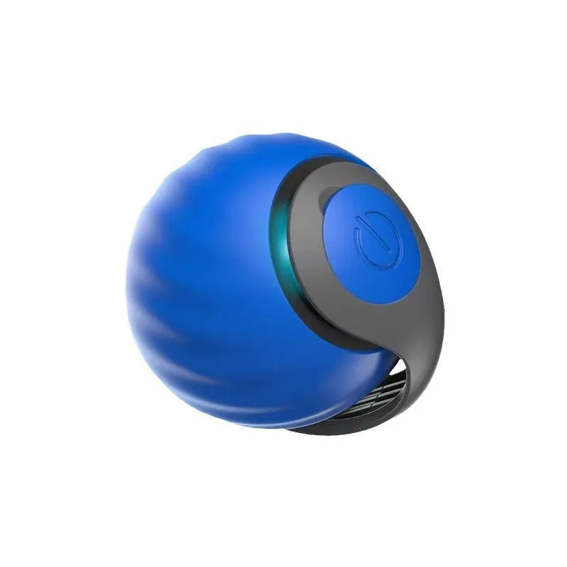 Interactive rolling ball pet toy with touch activation in blue colour